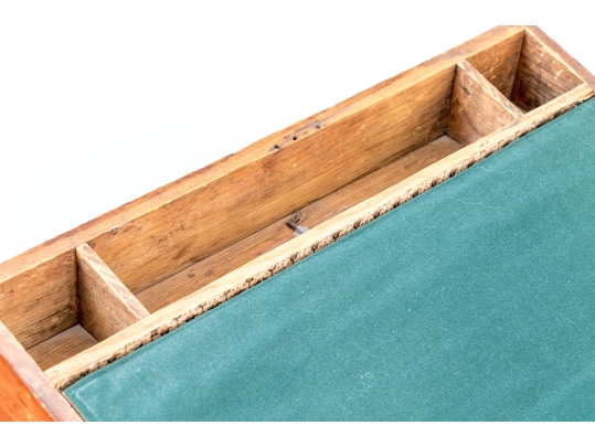 Antique Hinged Lap Desk Affixed On Stand