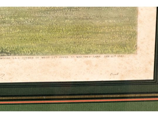19th Century English Equestrian Color Engraving, Moore's Tally Ho: To The Sports, The Noble Tips