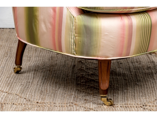Vintage Button Tufted Armchair For Reupholstery