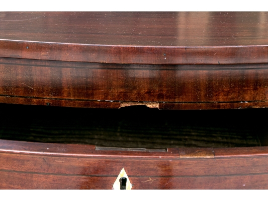 Antique Mahogany Bowfront Chest Of Drawers