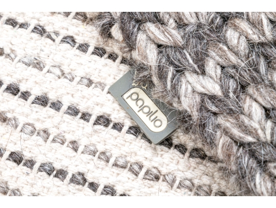 Cable Black & Grey Surya Loomed Wool Carpet, 8'-1