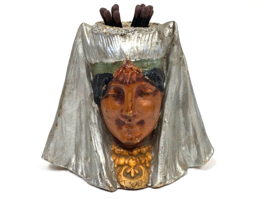 Art Nouveau Figural Match Holder 