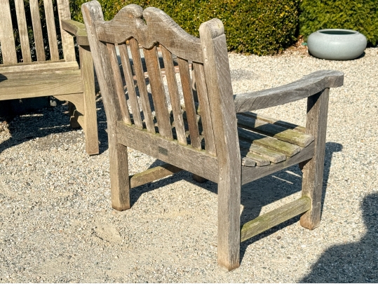 Pair Of Smith & Hawken Teak Armchairs