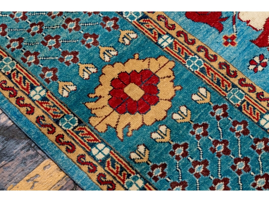 PREMIUM HAND KNOTTED SILKY WOOL PAKISTAN CARPET, 9'-7