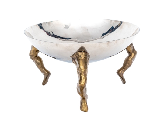 Michael Aram Stainless Bowl On Human Form Legs