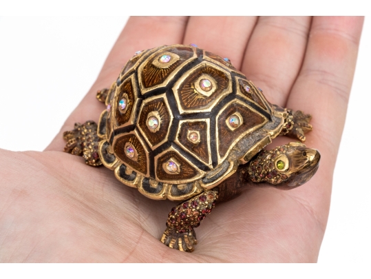 Two Jay Strongwater Turtle Form Boxes