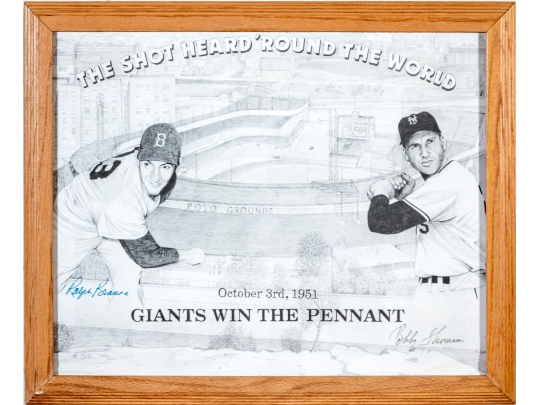 Collection Of Four Antique And Vintage Major League Baseball Posters With 1951 Pennant Poster