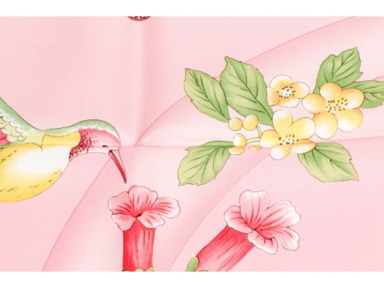 Salvatore Ferragamo Pink Silk Scarf, Original Packaging