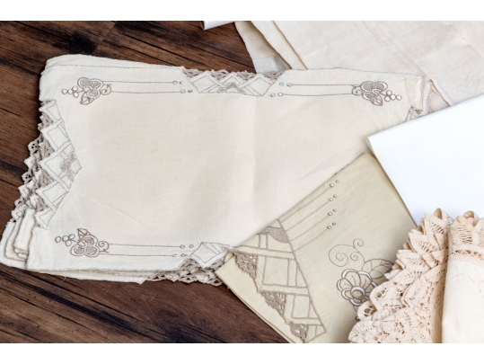 Quality Collection Of Linen Table Settings And A Tablecloth