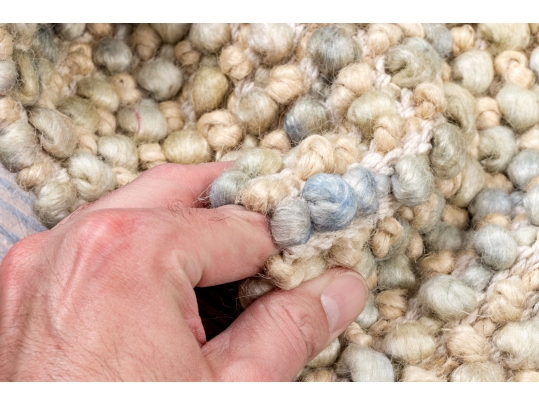 Hand Knotted Grit & Ground Wool, 8' X 5', New