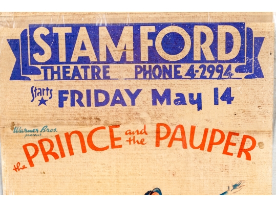 Collection Of Seven 1930's Stamford Theatre Movie Posters And  A 1953 Movie Poster