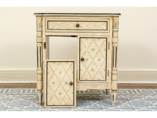Attributed To Julia Gray Ltd. Louis XVI Style Painted Console Cabinet