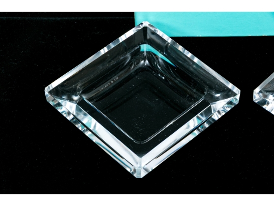 Pair Of Tiffany & Co. Crystal Dishes 