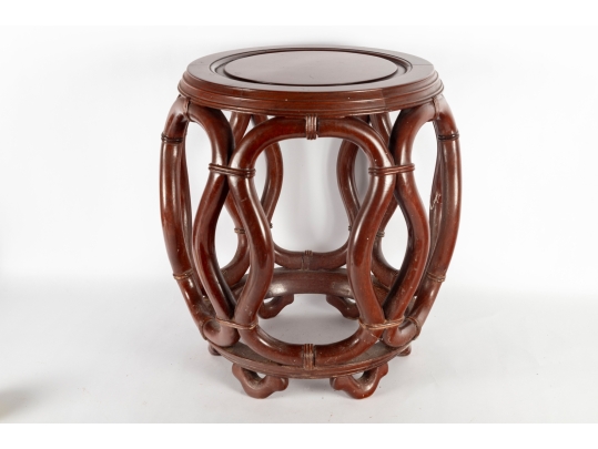 Asian Bentwood Drum Stool Or Side Table