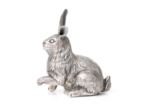 Buccellati Sterling Silver Miniature Darling Sitting Bunny Rabbit, Retail $650