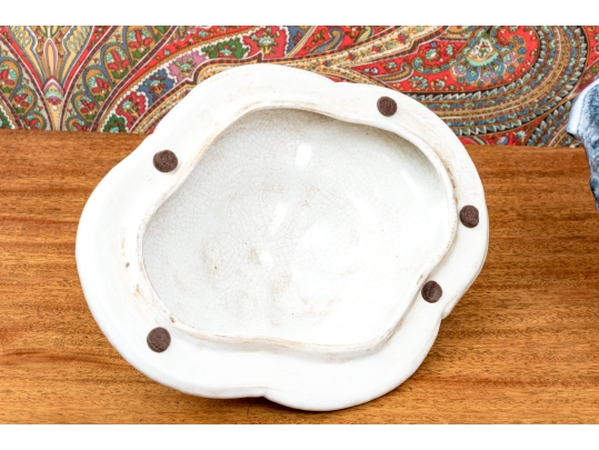 Decorative Twin Handled And Footed Vegetable Tureen With Lid