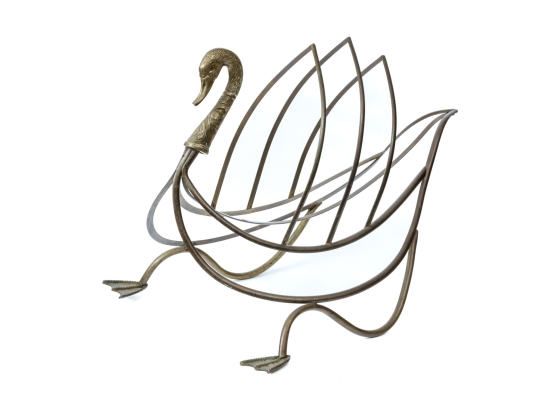 Decorative Swan Form Magazine Rack