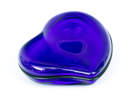Elsa Perretti For Tiffany & Co. Cobalt Blue Art Glass Trinket Box