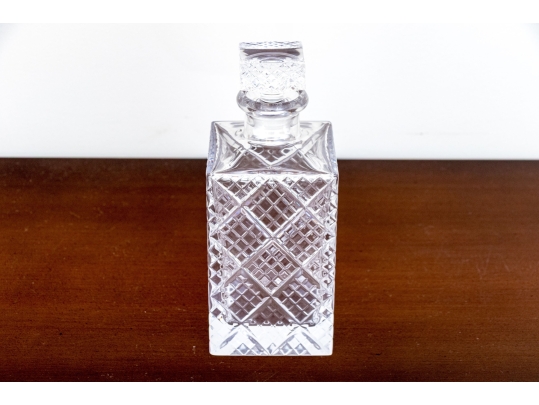 Faberge Cut Crystal Decanter With Stopper