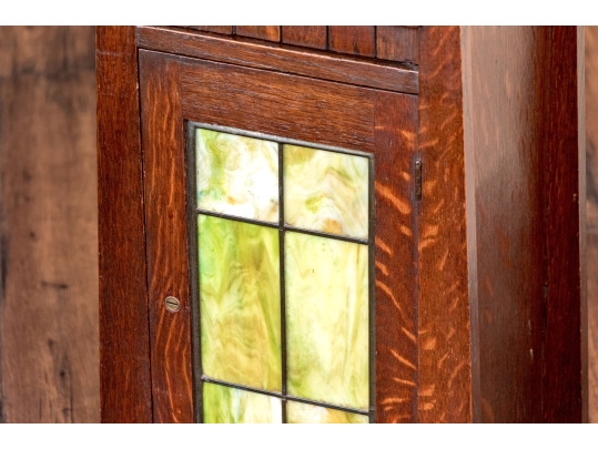 Antique Arts & Crafts Oak Cellarette