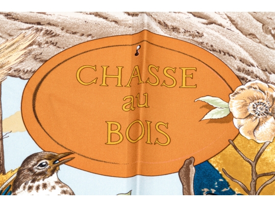 Hermès Fabulous Chasse Au Bois Woodland Scene Silk Scarf