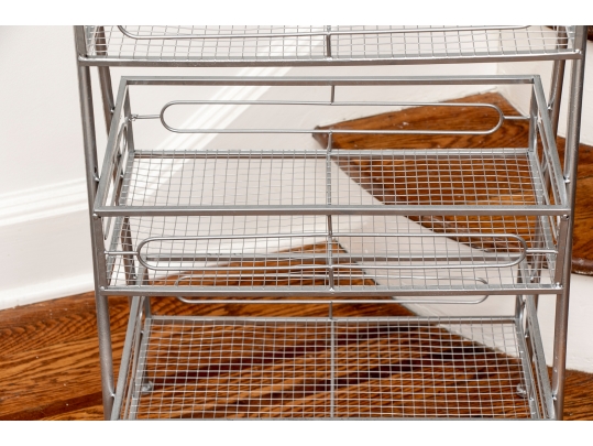Free Standing Metal Three Tier Basket 