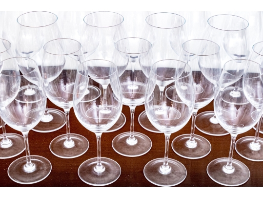 Collection Of Twenty-Three Williams-Sonoma White Wine Goblets, Of Differing Heights