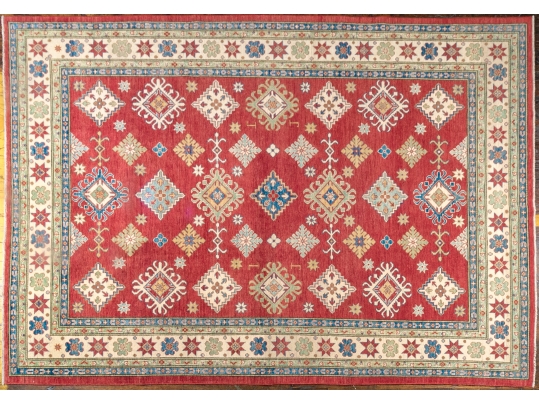 HAND KNOTTED ROOM SIZE PAKISTAN KAZAK WOOL CARPET - Apx. 9 X 12, NEW