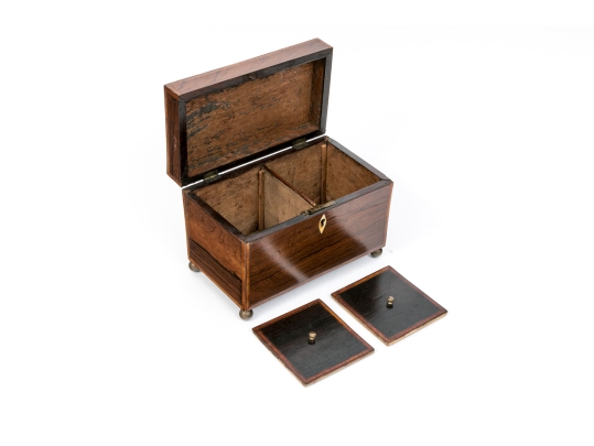 Antique Mahogany Teacaddy, For Restoration. 