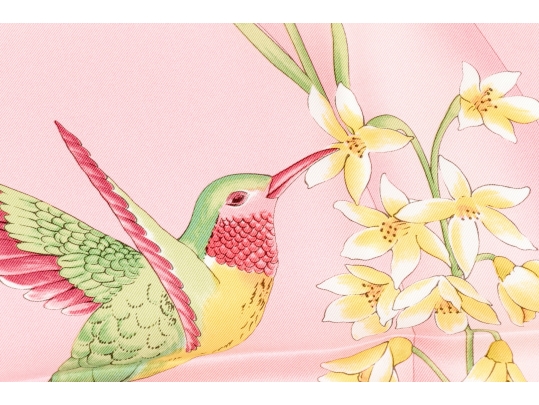 Salvatore Ferragamo Pink Silk Scarf, Original Packaging