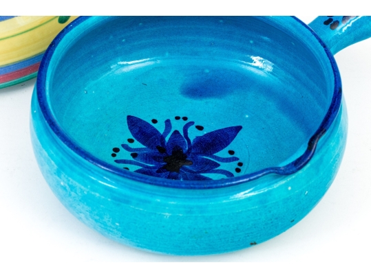 French And Italian Ceramic Lidded Casserole And Soup Bowl