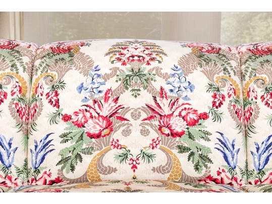 Custom Upholstered Sofa With Bullion Fringe