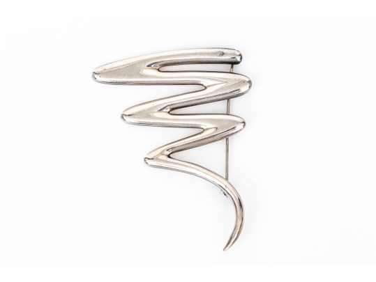 Tiffany & Co. Paloma Picasso Sterling Silver Jumbo Grafiti Squiggle Brooch