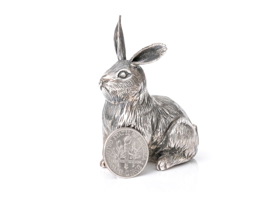 Buccellati Sterling Silver Miniature Darling Sitting Bunny Rabbit, Retail $650