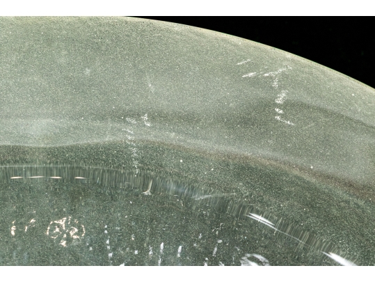 Large Quality Decorative Glass Bowl With Raised And Gilt Finished Koi Fish