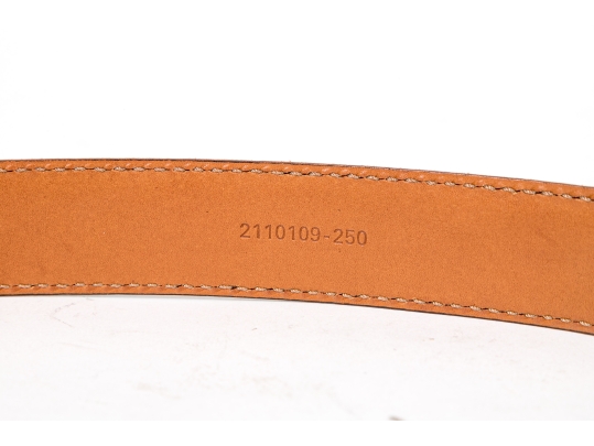 Polo Ralph Lauren Lot Of Two Brown Leather Belts, Size 40/100