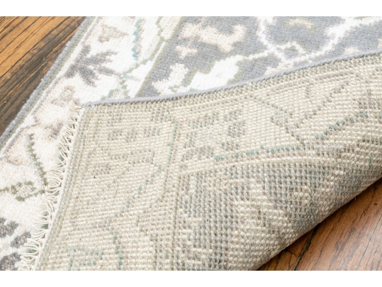 Hand-Knotted Wool Indian Oushak, 3’1” X 2’2