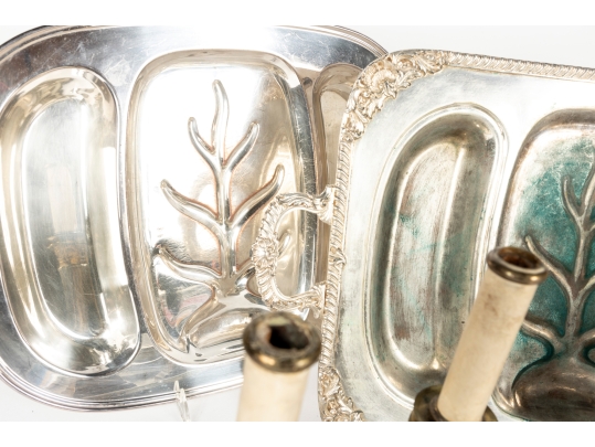 Collection Of Silver Plate And Brass Items