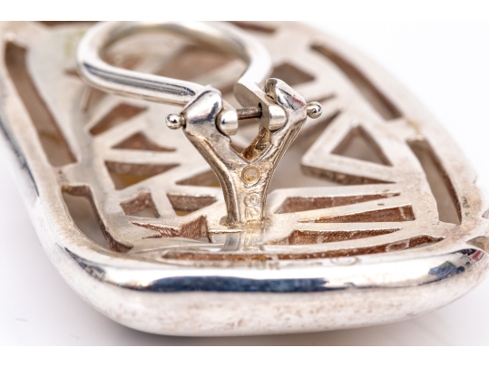 Michael Bondanza Sterling And 18k Fun Vintage Star And Black Onyx Inlay Chunky Earrings