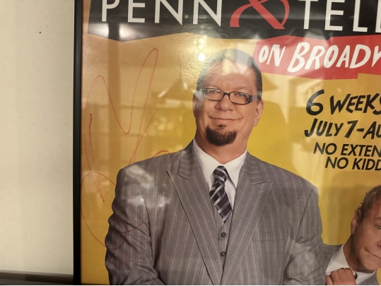 Group Of Six Framed Musical Posters Including Signed Penn & Teller