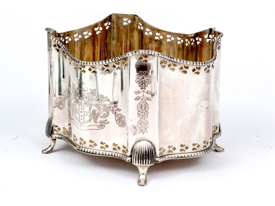 English Silver Plated Cachepot / Jardiniere