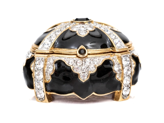 Jay Strongwater Criss Cross Oval Trinket Box