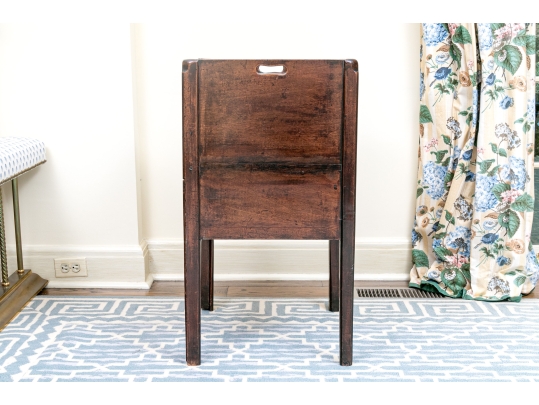 19th C. Mahogany Bedside Cabinet With Tambour Door