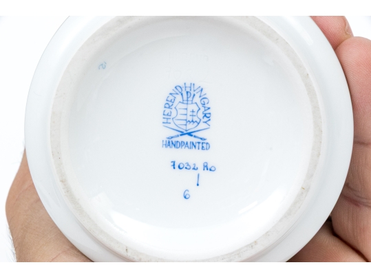 Herend Hungary Hand-Painted Porcelain Vase, Rothschild Bird (RO) Pattern