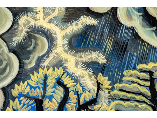 Collection Of A Variety Of Watercolors With Willi Hartung And Two Color Prints 