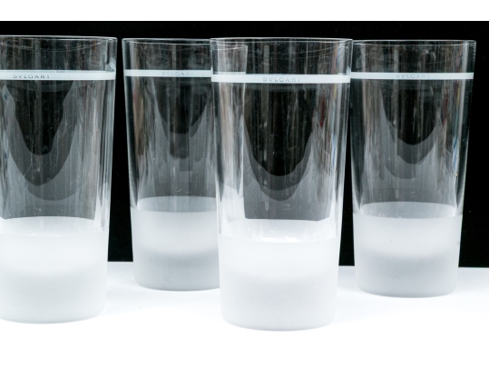 Set Of Four Vintage Bulgari By Rosenthal High Ball Glasses