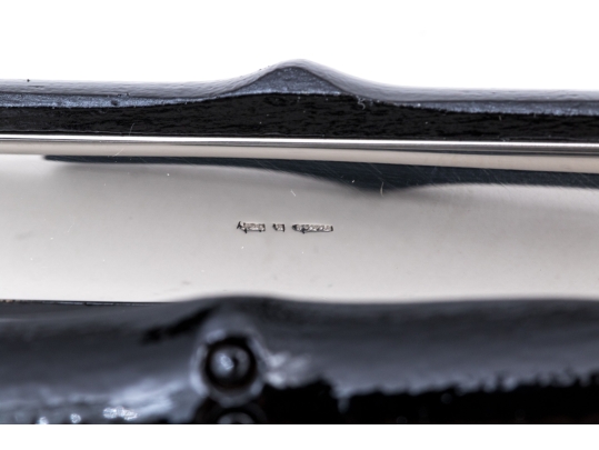 Gucci Contemporary Steel Ice Tongs, Bamboo Motif, With Box