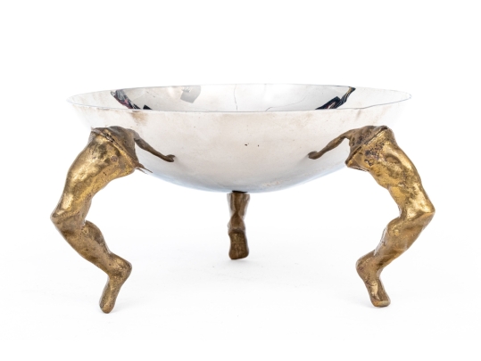 Michael Aram Stainless Bowl On Human Form Legs