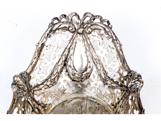 Silver Pierced Oval Bowl, 5.33 Ozt. 