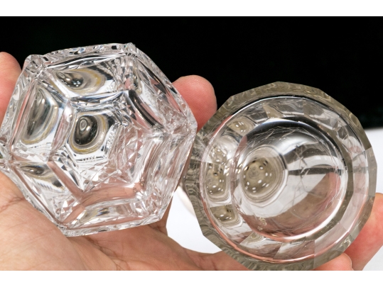 Collection Of Five Crystal And Silverplate Shakers